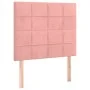 Cama box spring colchón y LED terciopelo rosa 90x190 cm de vidaXL, Camas y somieres - Ref: Foro24-3136100, Precio: 335,97 €, ...