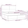 Cama box spring colchón y LED terciopelo rosa 180x200 cm de vidaXL, Camas y somieres - Ref: Foro24-3136022, Precio: 553,97 €,...