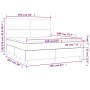 Cama box spring colchón y LED terciopelo azul oscuro 160x200 cm de vidaXL, Camas y somieres - Ref: Foro24-3136015, Precio: 55...