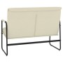 Banco de cuero sintético color crema 100x64x80 cm en Bancos | Comprar online en Foru.es