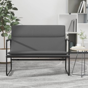 Banco de cuero sintético gris 100x64x80 cm en Bancos | Comprar online en Foru.es