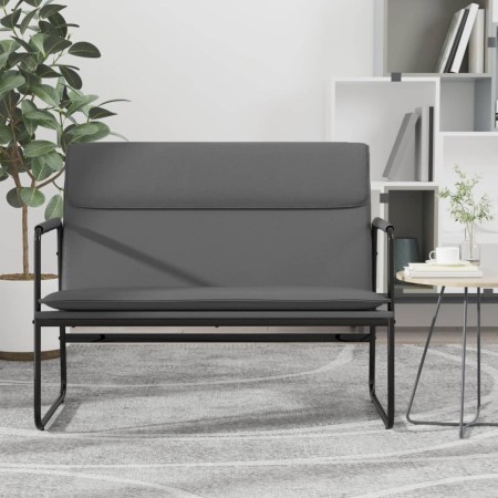 Banco de cuero sintético gris 100x64x80 cm en Bancos | Comprar online en Foru.es
