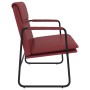 Banco de cuero sintético rojo tinto 100x64x80 cm en Bancos | Comprar online en Foru.es