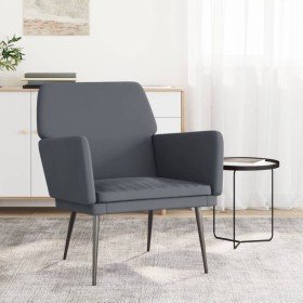 Sillón de terciopelo gris oscuro 62x79x79 cm en Sillones | Comprar online en Foru.es