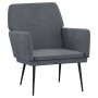 Sillón de terciopelo gris oscuro 62x79x79 cm en Sillones | Comprar online en Foru.es