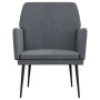 Sillón de terciopelo gris oscuro 62x79x79 cm en Sillones | Comprar online en Foru.es