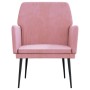 Sillón de terciopelo rosa 62x79x79 cm en Sillones | Comprar online en Foru.es