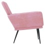Sillón de terciopelo rosa 62x79x79 cm en Sillones | Comprar online en Foru.es