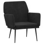 Sillón de terciopelo negro 62x79x79 cm en Sillones | Comprar online en Foru.es