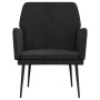 Sillón de terciopelo negro 62x79x79 cm en Sillones | Comprar online en Foru.es
