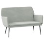 Banco de terciopelo gris claro 108x79x79 cm en Bancos | Comprar online en Foru.es