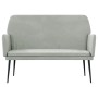 Banco de terciopelo gris claro 108x79x79 cm en Bancos | Comprar online en Foru.es