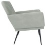 Banco de terciopelo gris claro 108x79x79 cm en Bancos | Comprar online en Foru.es