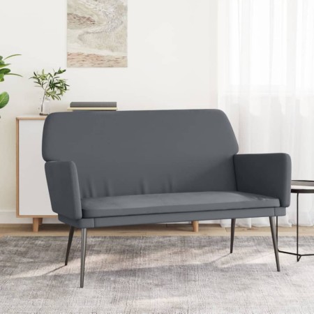 Banco de terciopelo gris oscuro 108x79x79 cm en Bancos | Comprar online en Foru.es
