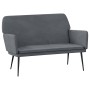 Banco de terciopelo gris oscuro 108x79x79 cm en Bancos | Comprar online en Foru.es