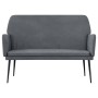 Banco de terciopelo gris oscuro 108x79x79 cm en Bancos | Comprar online en Foru.es