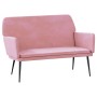 Banco de terciopelo rosa 108x79x79 cm en Bancos | Comprar online en Foru.es