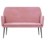Banco de terciopelo rosa 108x79x79 cm en Bancos | Comprar online en Foru.es