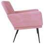 Banco de terciopelo rosa 108x79x79 cm en Bancos | Comprar online en Foru.es