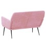 Banco de terciopelo rosa 108x79x79 cm en Bancos | Comprar online en Foru.es
