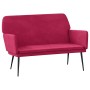 Banco de terciopelo rojo tinto 108x79x79 cm en Bancos | Comprar online en Foru.es