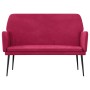 Banco de terciopelo rojo tinto 108x79x79 cm en Bancos | Comprar online en Foru.es