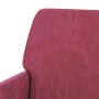 Banco de terciopelo rojo tinto 108x79x79 cm en Bancos | Comprar online en Foru.es