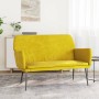 Banco de terciopelo amarillo 108x79x79 cm en Bancos | Comprar online en Foru.es