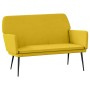 Banco de terciopelo amarillo 108x79x79 cm en Bancos | Comprar online en Foru.es