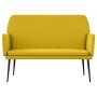 Banco de terciopelo amarillo 108x79x79 cm en Bancos | Comprar online en Foru.es