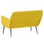 Banco de terciopelo amarillo 108x79x79 cm en Bancos | Comprar online en Foru.es