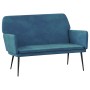 Banco de terciopelo azul 108x79x79 cm en Bancos | Comprar online en Foru.es