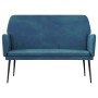 Banco de terciopelo azul 108x79x79 cm en Bancos | Comprar online en Foru.es