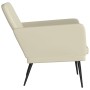 Sillón de cuero sintético color crema 61x78x80 cm en Sillones | Comprar online en Foru.es