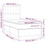 Cama box spring colchón y LED terciopelo rosa 100x200 cm de vidaXL, Camas y somieres - Ref: Foro24-3136352, Precio: 339,48 €,...