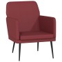 Sillón de cuero sintético rojo tinto 61x78x80 cm en Sillones | Comprar online en Foru.es