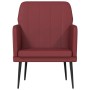 Sillón de cuero sintético rojo tinto 61x78x80 cm en Sillones | Comprar online en Foru.es