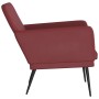 Sillón de cuero sintético rojo tinto 61x78x80 cm en Sillones | Comprar online en Foru.es