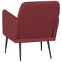 Sillón de cuero sintético rojo tinto 61x78x80 cm en Sillones | Comprar online en Foru.es