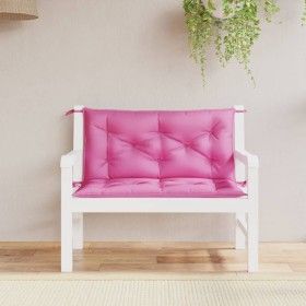Cojines para banco de jardín 2 uds tela rosa 100x50x7 cm de vidaXL, Cojines para sillas y sofás - Ref: Foro24-361676, Precio:...