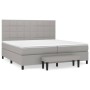 Cama box spring con colchón tela gris claro 200x200 cm de vidaXL, Camas y somieres - Ref: Foro24-3136621, Precio: 787,14 €, D...