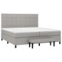 Cama box spring con colchón tela gris claro 200x200 cm de vidaXL, Camas y somieres - Ref: Foro24-3136621, Precio: 787,14 €, D...