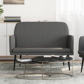 Banco de cuero sintético gris 107x80x81 cm en Bancos | Comprar online en Foru.es