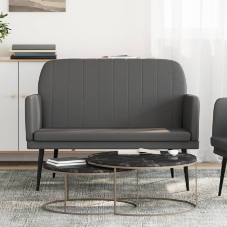 Banco de cuero sintético gris 107x80x81 cm en Bancos | Comprar online en Foru.es