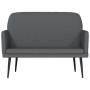 Banco de cuero sintético gris 107x80x81 cm en Bancos | Comprar online en Foru.es