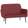 Banco de cuero sintético rojo tinto 107x80x81 cm en Bancos | Comprar online en Foru.es