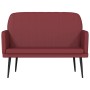 Banco de cuero sintético rojo tinto 107x80x81 cm en Bancos | Comprar online en Foru.es