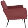 Banco de cuero sintético rojo tinto 107x80x81 cm en Bancos | Comprar online en Foru.es