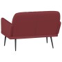 Banco de cuero sintético rojo tinto 107x80x81 cm en Bancos | Comprar online en Foru.es