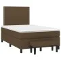 Cama box spring con colchón tela marrón oscuro 120x200 cm de vidaXL, Camas y somieres - Ref: Foro24-3136504, Precio: 435,52 €...